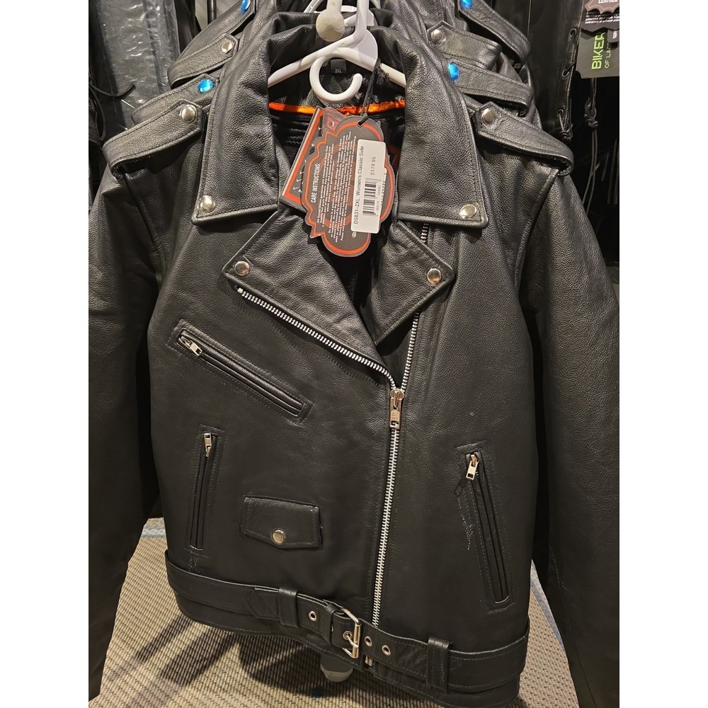 Daniel Smart DS831 Rogue Empress Womens Motorcycle Riding Leather Jacket 2XL
